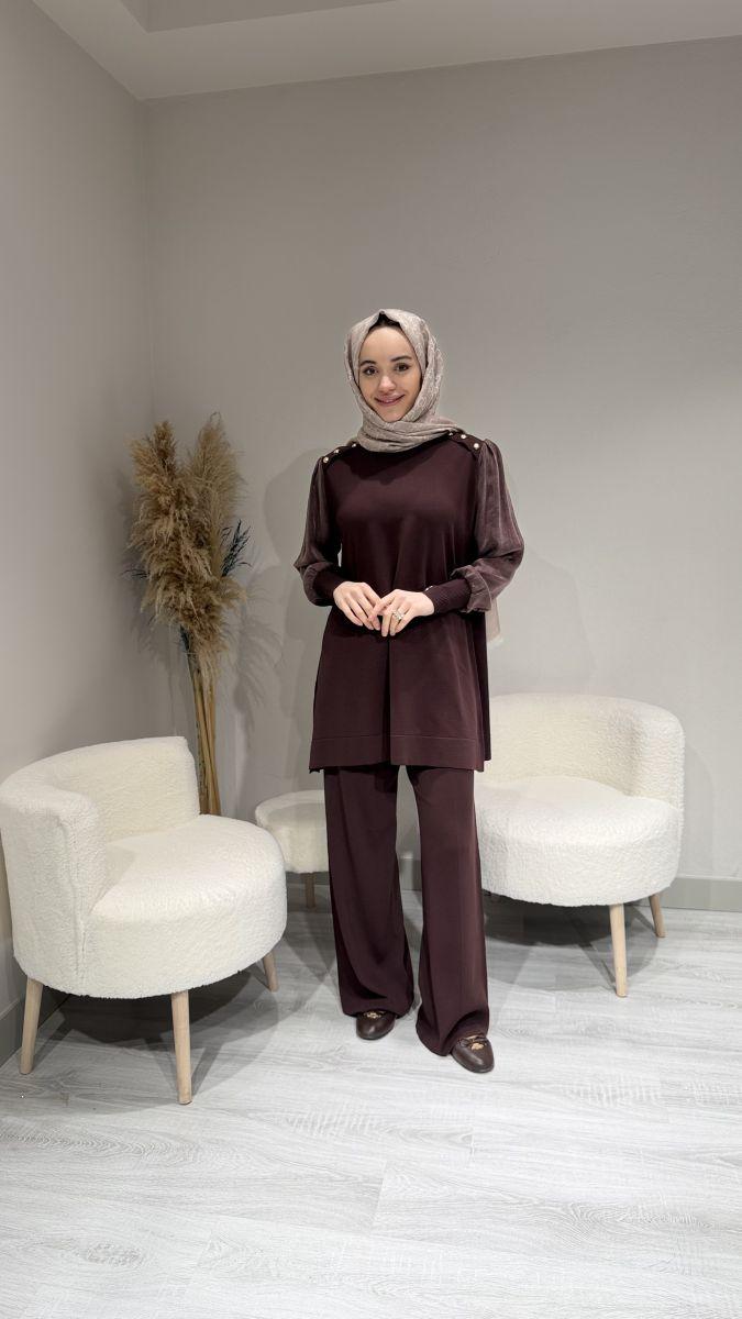 İPEK CUPRA DETAYLI TUNİK