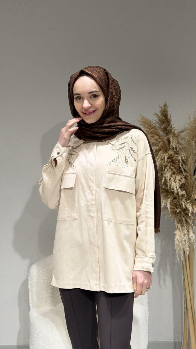 İŞLEME DETAYLI CEKET