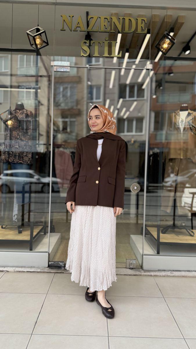 ŞİFON DESENLİ ETEK