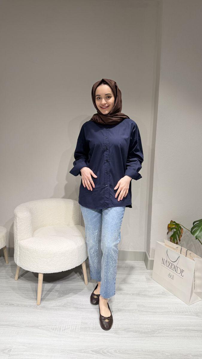 OVERSİZE POPLİN GÖMLEK