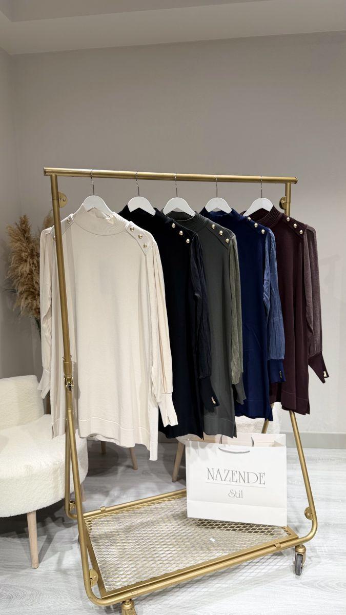 İPEK CUPRA DETAYLI TUNİK - Görsel