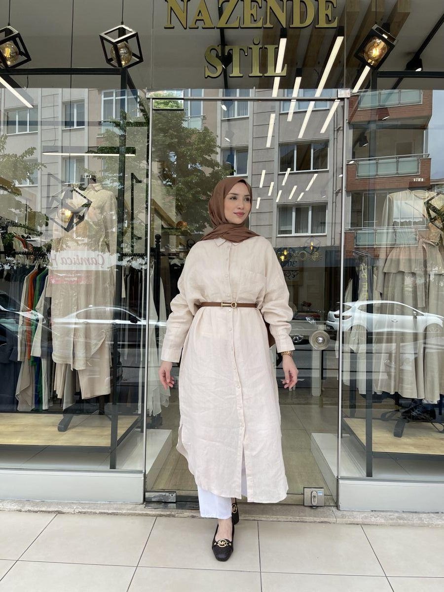 % 100 KETEN GÖMLEK - Görsel