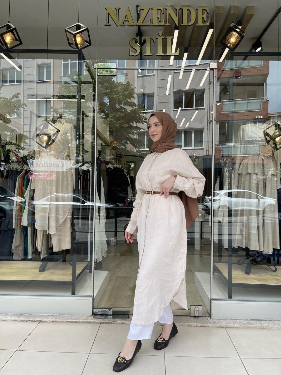 % 100 KETEN GÖMLEK - Görsel