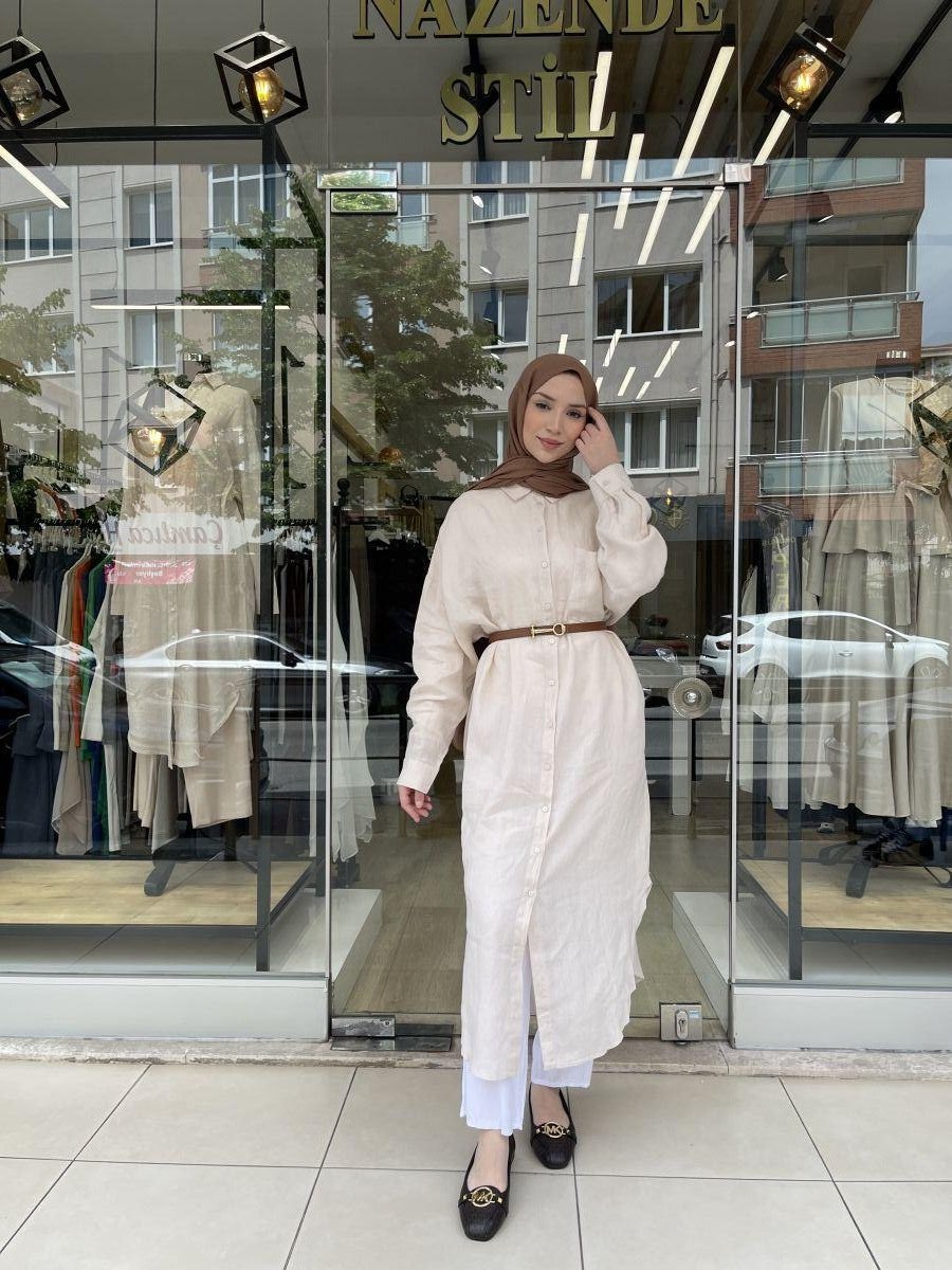 % 100 KETEN GÖMLEK - Görsel