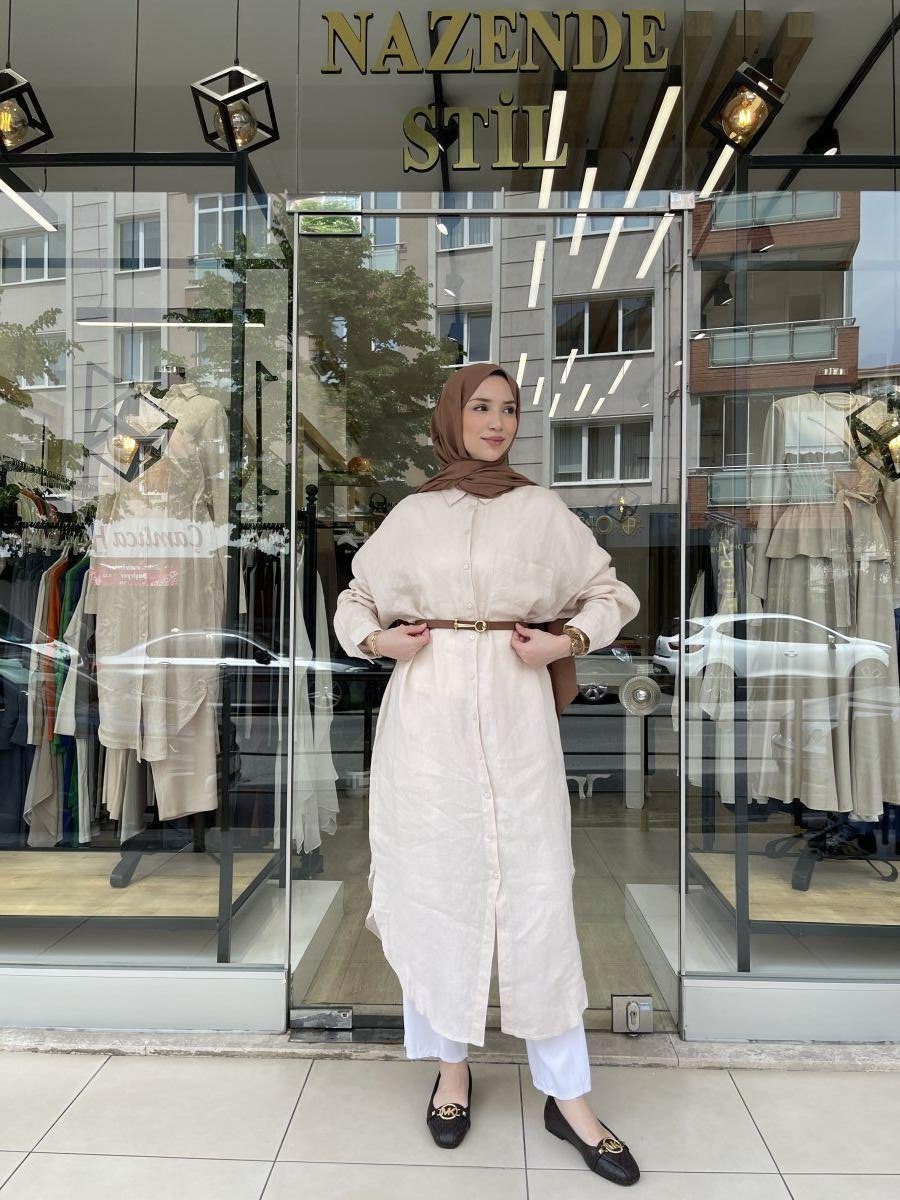 % 100 KETEN GÖMLEK - Görsel