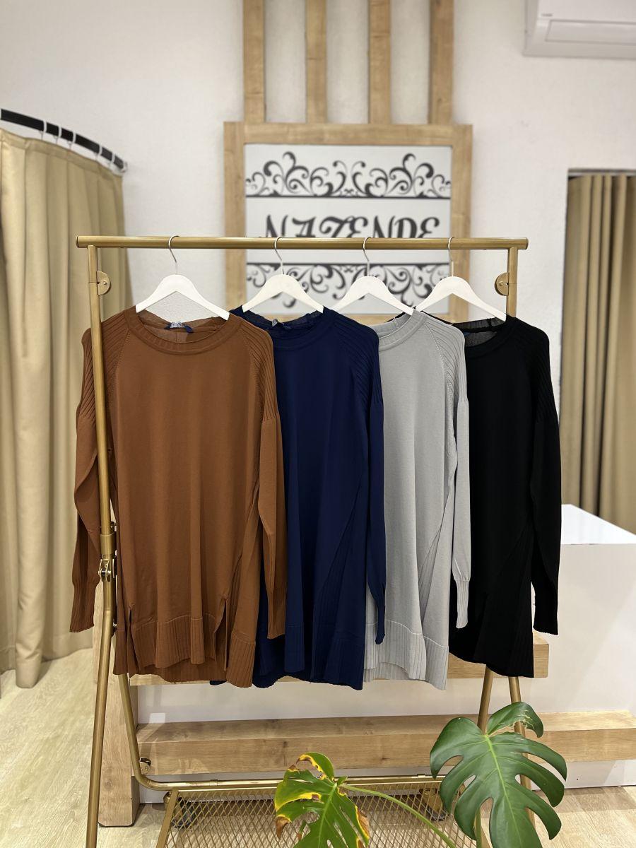 MERSERİZE SOĞUK İPLİK BLUZ - Görsel