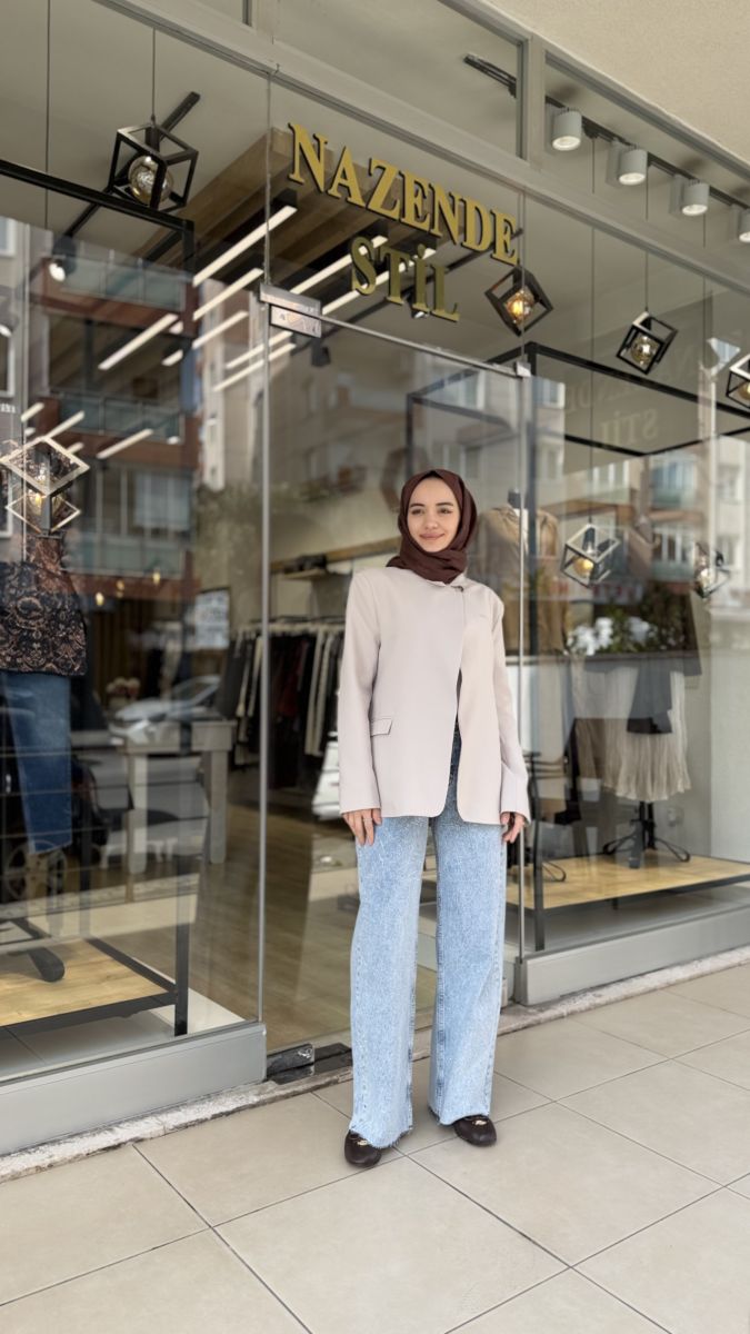 TAŞ İŞLEMELİ KOT PANTOLON - Görsel