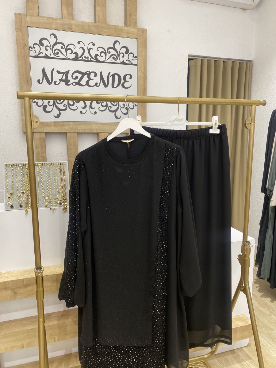 PANTOLONLU ŞİFON ABİYE TAKIM