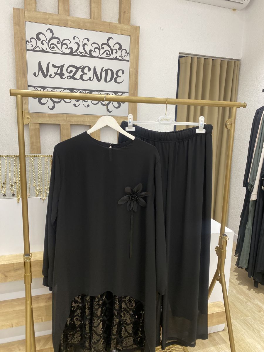 PANTOLONLU ŞİFON ABİYE TAKIM