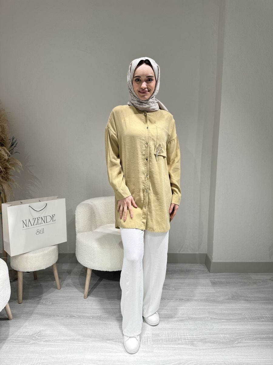 CUPRA ÇİÇEKLİ GÖMLEK - Görsel