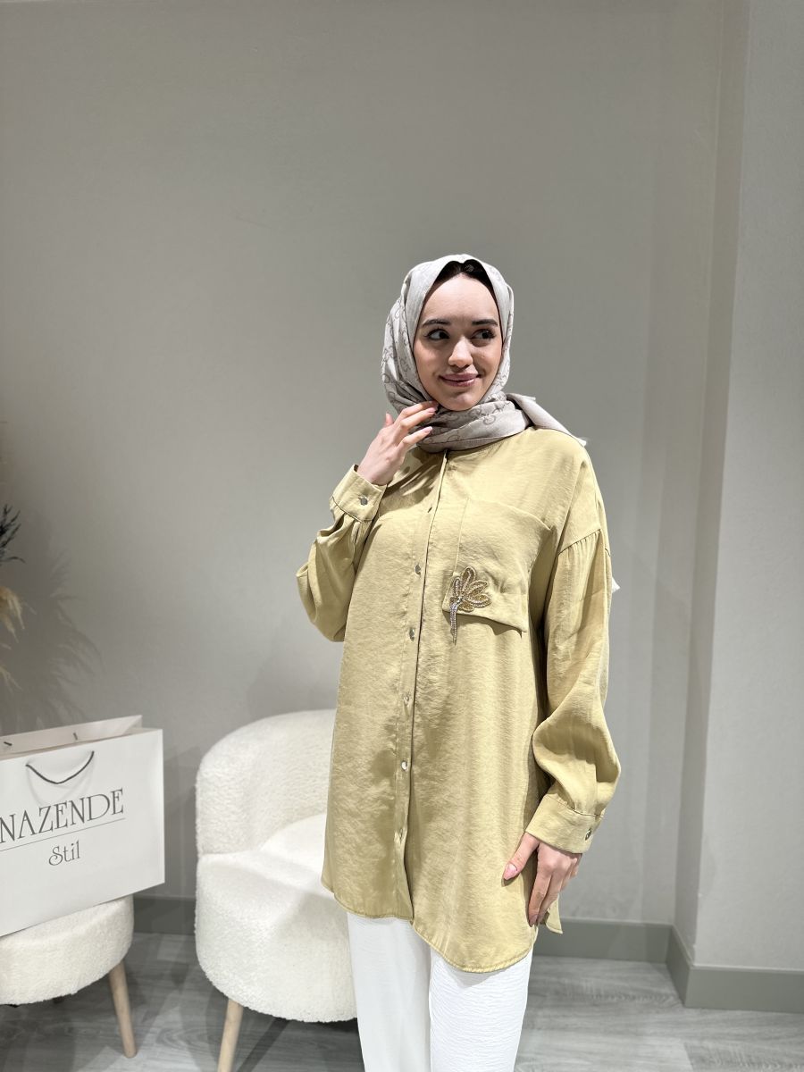 CUPRA ÇİÇEKLİ GÖMLEK - Görsel