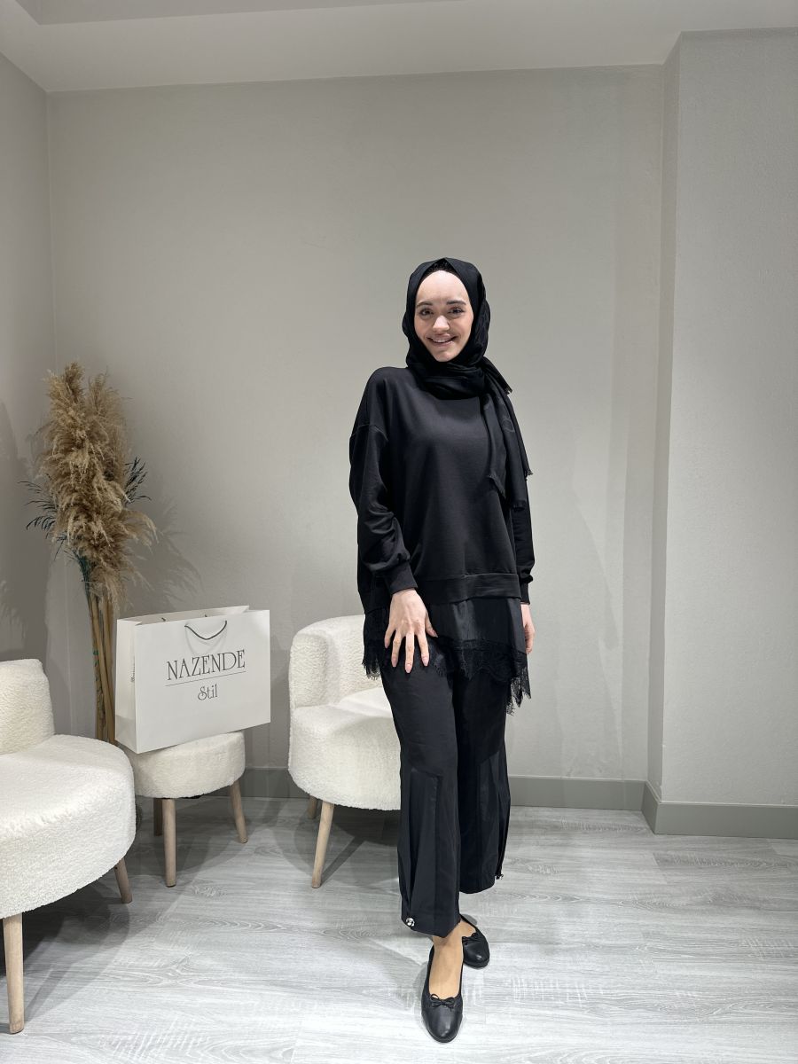 DANTEL DETAYLI 2İPLİK SWEAT - Görsel