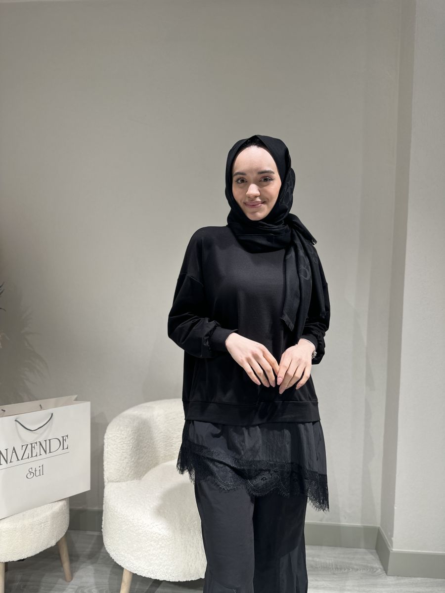 DANTEL DETAYLI 2İPLİK SWEAT - Görsel