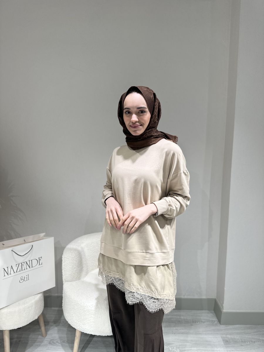 DANTEL DETAYLI SWEAT