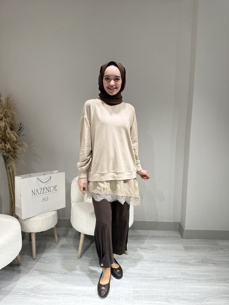 DANTEL DETAYLI SWEAT - Görsel