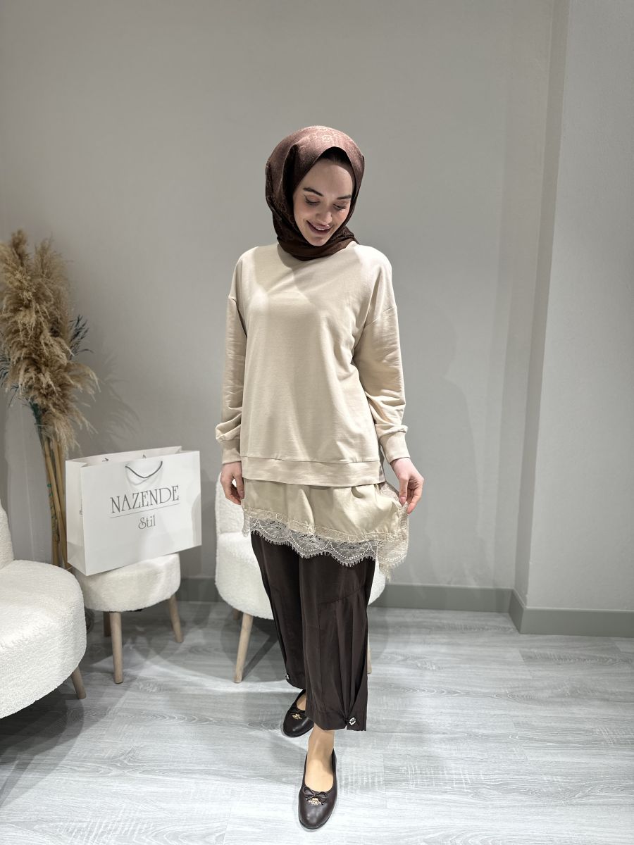 DANTEL DETAYLI SWEAT - Görsel