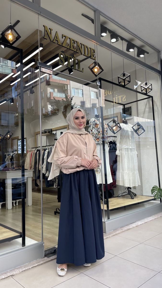 KEMERLİ POPLİN ETEK