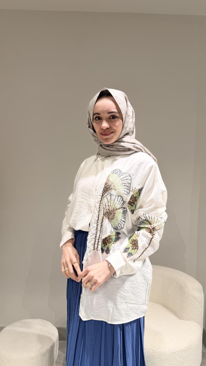 İŞLEME DETAYLI EFİL GÖMLEK