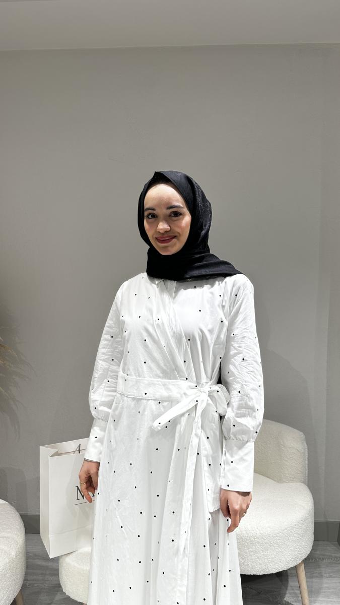 PUANTİYELİ TASARIM ELBİSE - Görsel