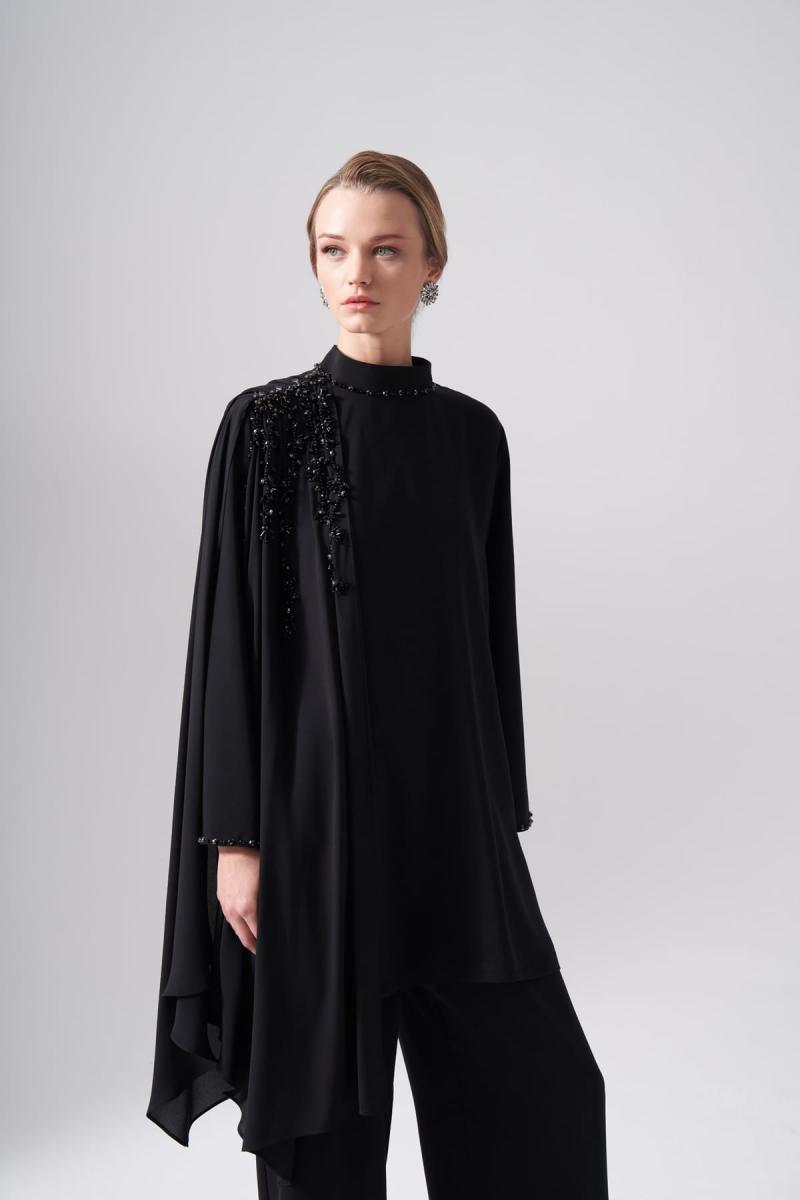 PELERİN DETAYLI ABİYE TASARIM TAKIM