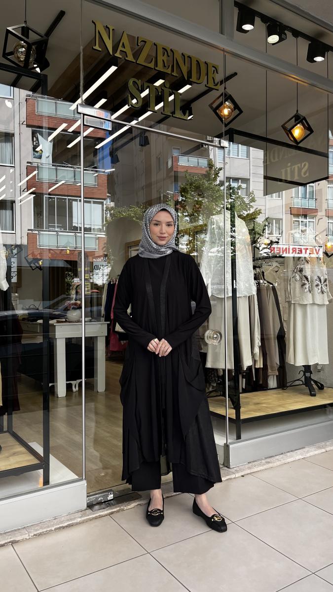 ŞİFON DETAYLI ASİMETRİK KAP