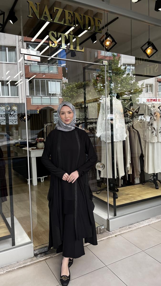 ŞİFON DETAYLI ASİMETRİK KAP - Görsel