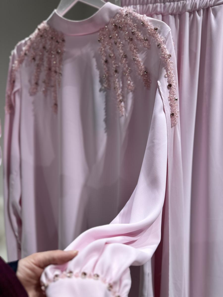 OMUZ İŞLEMELİ TASARIM ABİYE TAKIM - Görsel