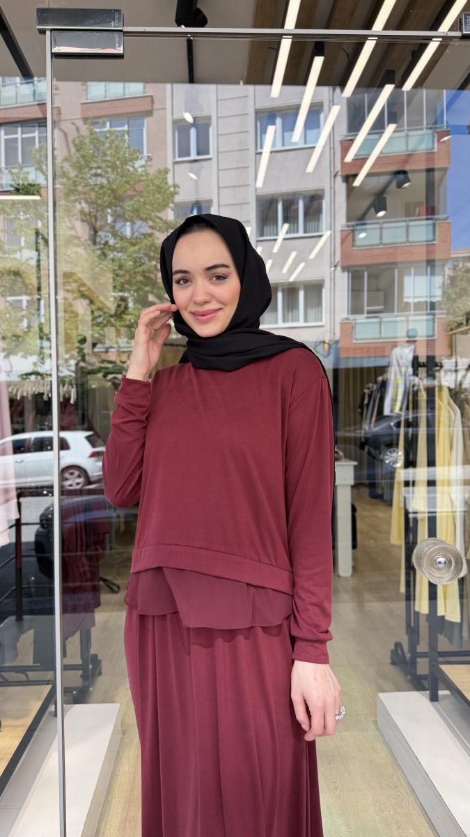 OYSHO KUMAŞ ETEKLİ TAKIM - Görsel