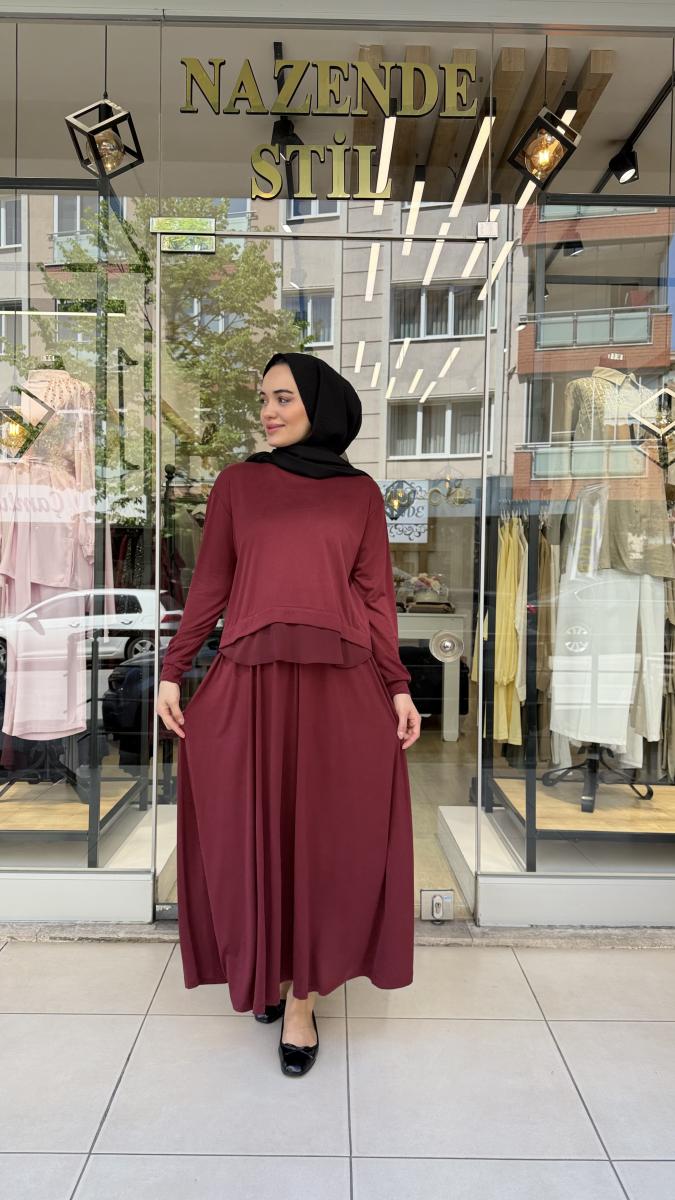 OYSHO KUMAŞ ETEKLİ TAKIM - Görsel