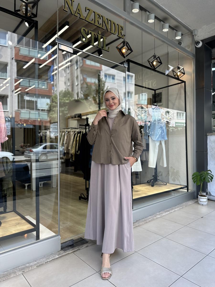 PİKE MODAL  SIFIR KOLLU ELBİSE