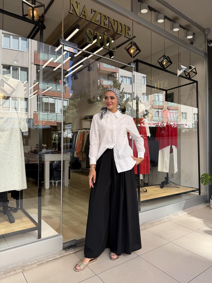 KREP KUMAŞ ETEK PANTOLON