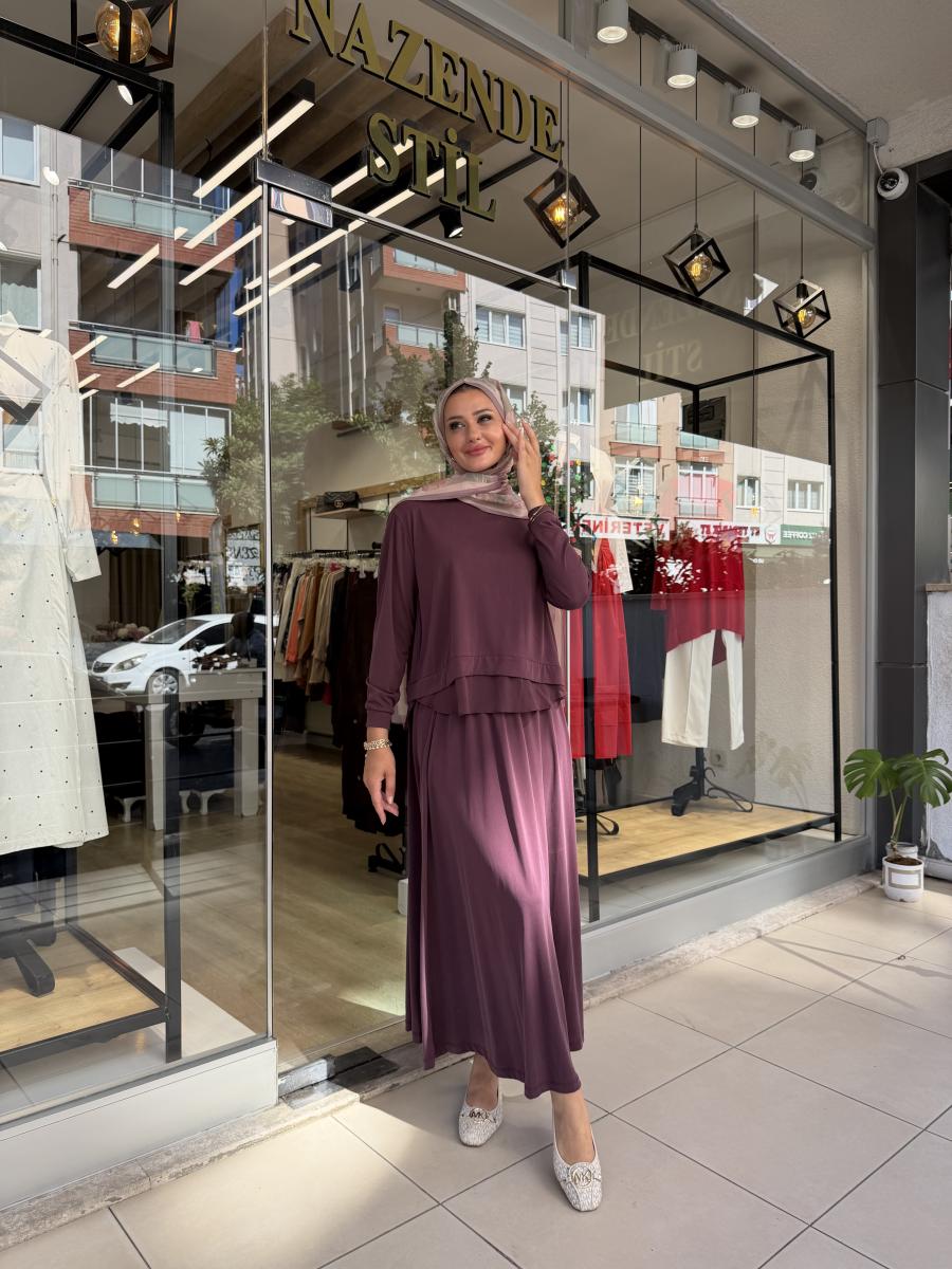 ŞİFON DETAYLI OYSHO ETEKLİ TAKIM