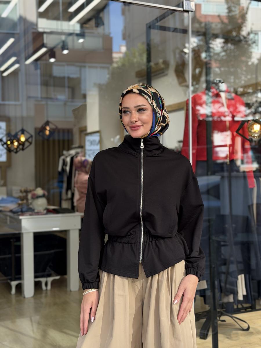 2İPLİK FERMUARLI SWEAT - Görsel