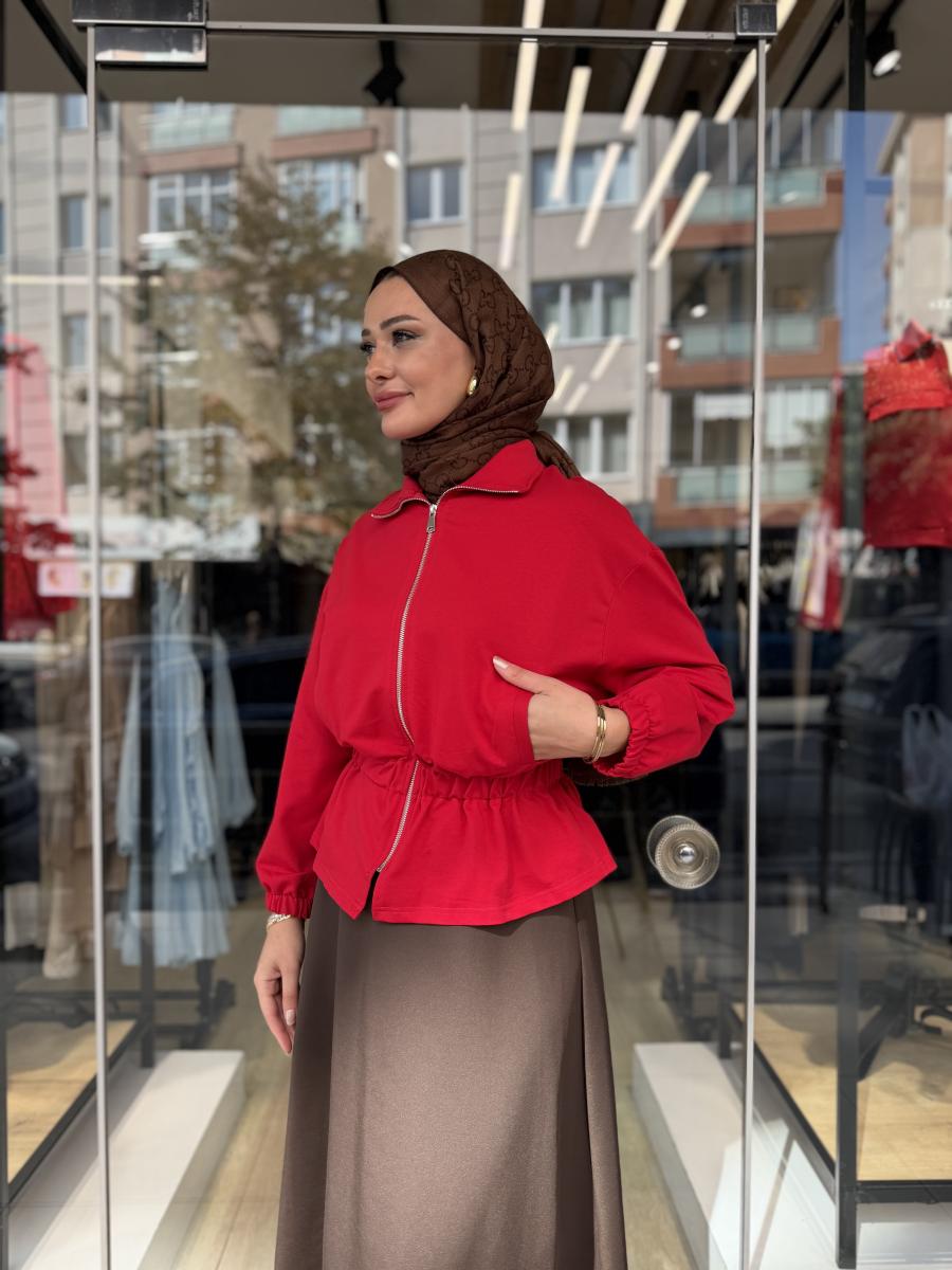 2İPLİK FERMUARLI SWEAT - Görsel